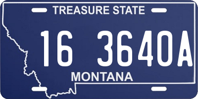 MT license plate 163640A