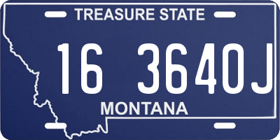 MT license plate 163640J