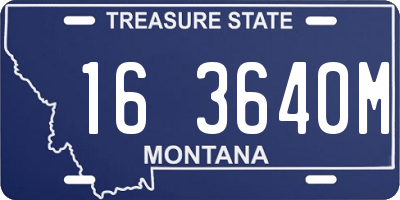 MT license plate 163640M