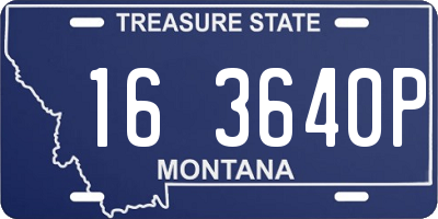 MT license plate 163640P