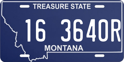 MT license plate 163640R