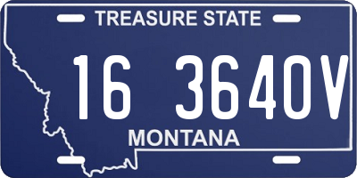 MT license plate 163640V