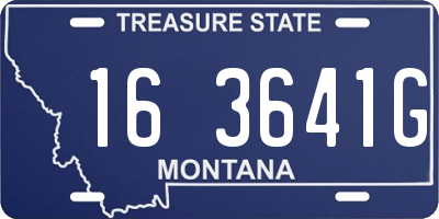 MT license plate 163641G