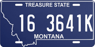 MT license plate 163641K