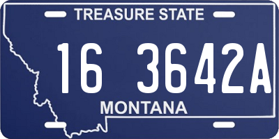 MT license plate 163642A
