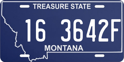 MT license plate 163642F