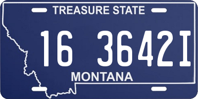 MT license plate 163642I