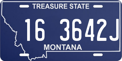 MT license plate 163642J