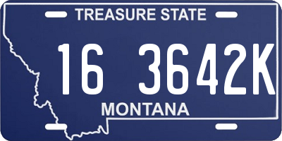 MT license plate 163642K