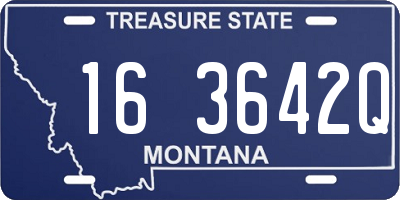 MT license plate 163642Q
