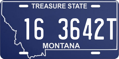 MT license plate 163642T