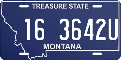 MT license plate 163642U