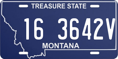 MT license plate 163642V
