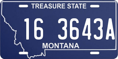 MT license plate 163643A
