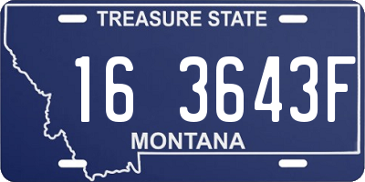 MT license plate 163643F