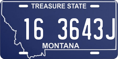 MT license plate 163643J