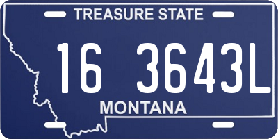 MT license plate 163643L