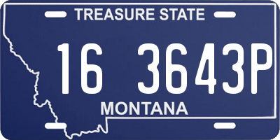 MT license plate 163643P