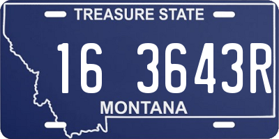 MT license plate 163643R