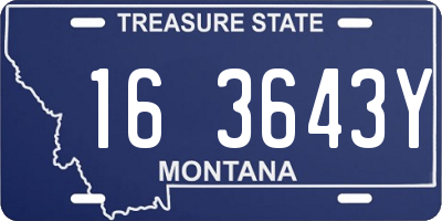 MT license plate 163643Y
