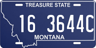 MT license plate 163644C