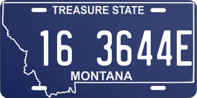 MT license plate 163644E