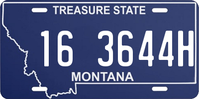 MT license plate 163644H