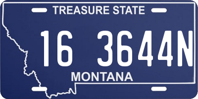 MT license plate 163644N