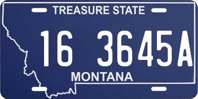 MT license plate 163645A
