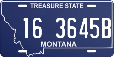 MT license plate 163645B