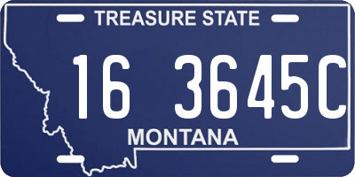 MT license plate 163645C