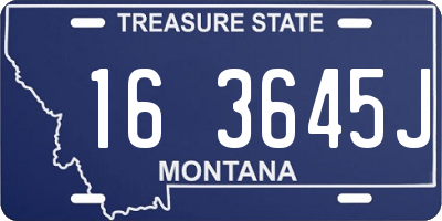 MT license plate 163645J