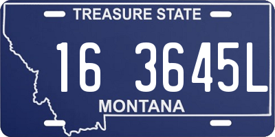MT license plate 163645L