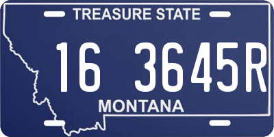 MT license plate 163645R