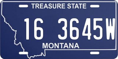 MT license plate 163645W