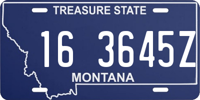 MT license plate 163645Z
