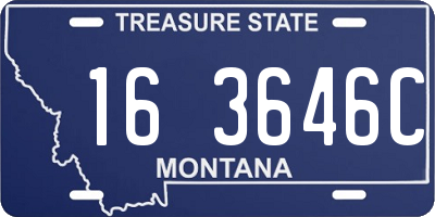 MT license plate 163646C