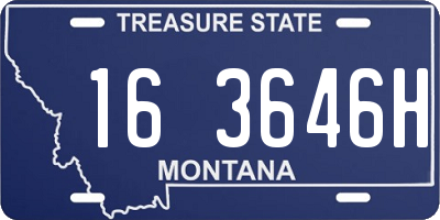 MT license plate 163646H