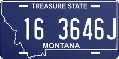 MT license plate 163646J