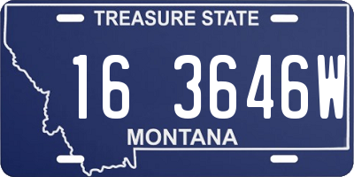 MT license plate 163646W