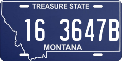 MT license plate 163647B