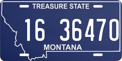 MT license plate 163647O