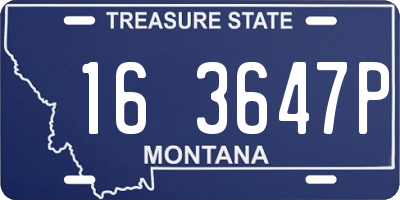 MT license plate 163647P