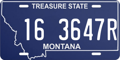 MT license plate 163647R