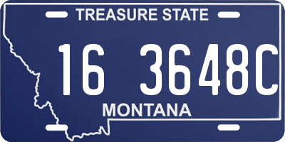 MT license plate 163648C