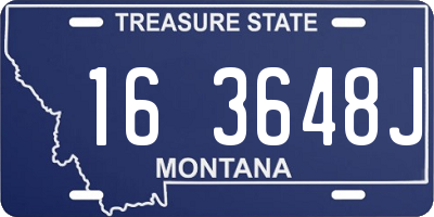 MT license plate 163648J