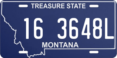 MT license plate 163648L