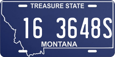 MT license plate 163648S