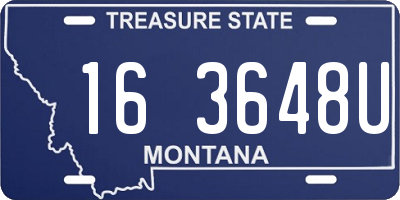 MT license plate 163648U