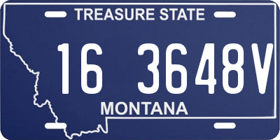 MT license plate 163648V